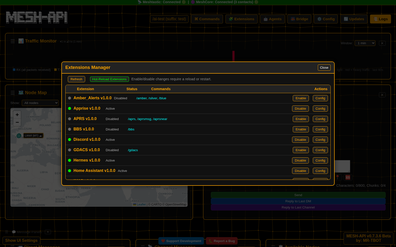 Extensions manager