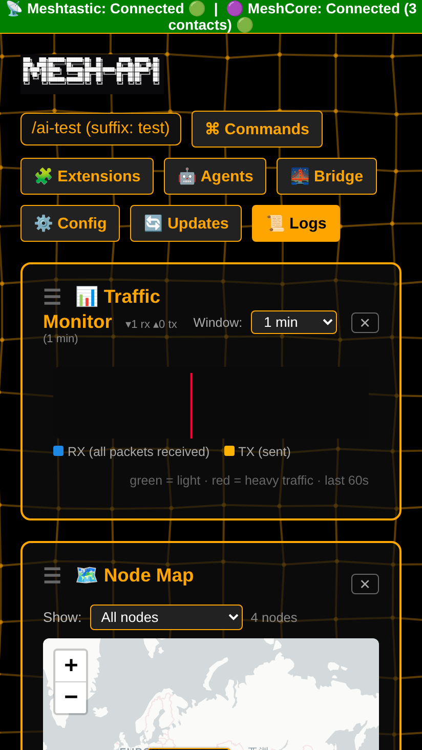 Mobile dashboard view