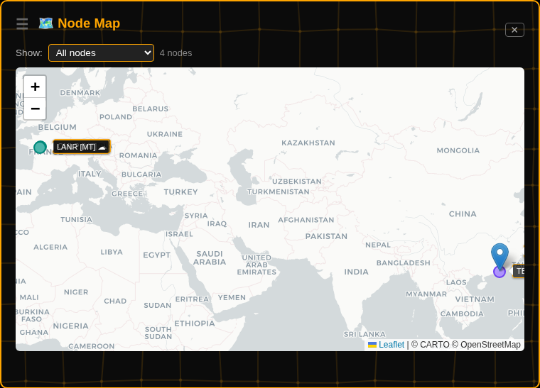 Interactive node map